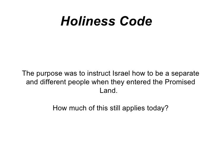 Holiness code homosexuality Holiness code homosexuality